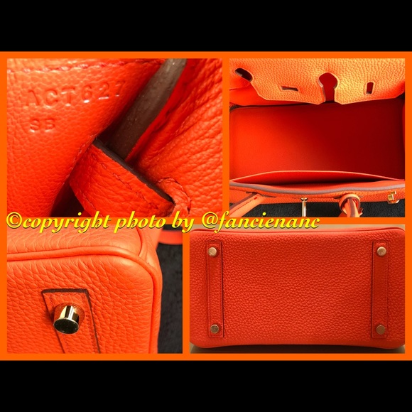 Hermes Birkin $17,500 NEW 2017, 25cm Orange Poppy - Picture 6 of 8